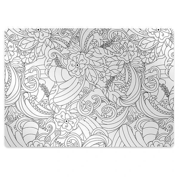 Mata pod krzesło Doodle motyw