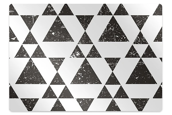 Podkładka pod fotel Czarno białe figury geometryczne