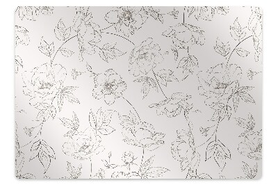 Mata ochronna pod krzesło Naszkicowane kwiatki