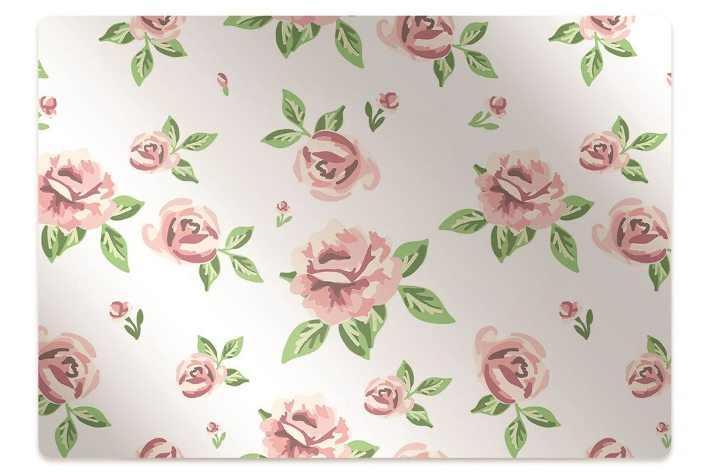 Mata pod biurko Pastelowe kwiatki