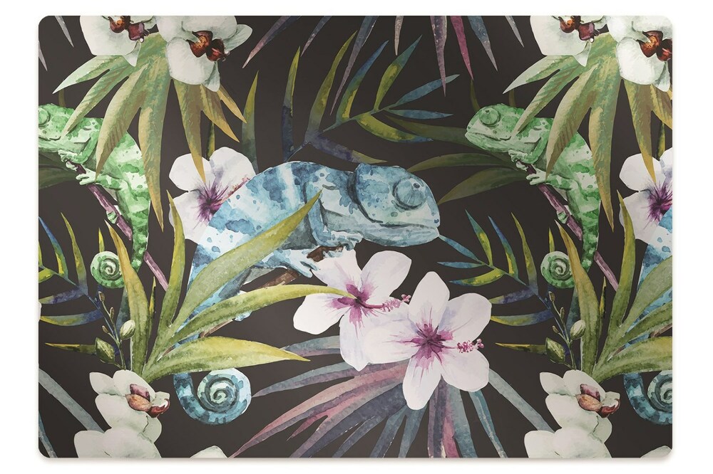 Mata pod krzesło Niebieska jaszczurka