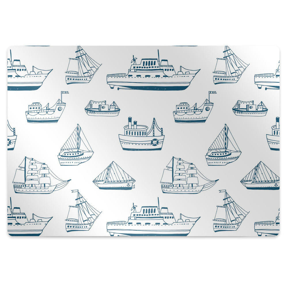 Podkładka pod fotel Okręty na morzu