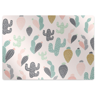 Mata pod krzesło Barwne kaktusy