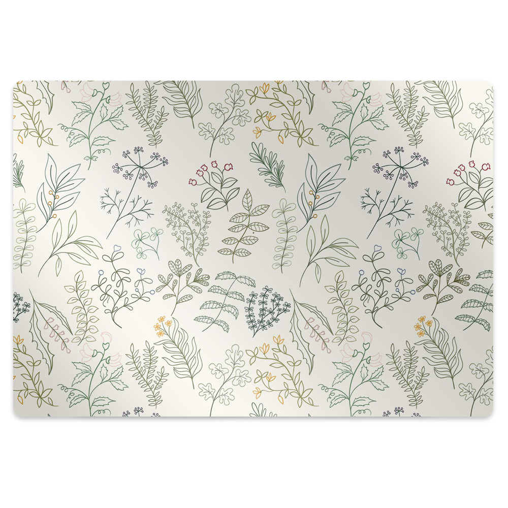 Mata pod krzesło Zielone listki