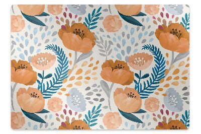 Mata pod krzesło gamingowe Purpurowe kwiaty