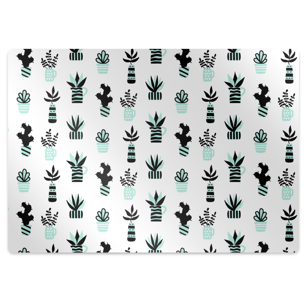 Podkładka pod fotel Kwiaty na czarnym tle