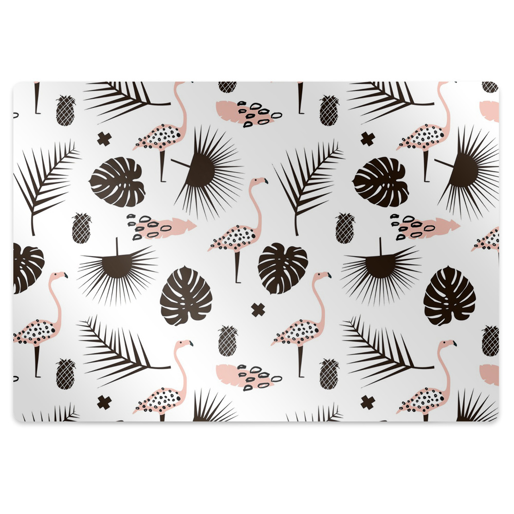 Mata pod krzesło Listki i piękny ptaki