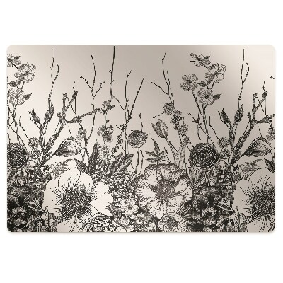 Dywanik pod krzesło obrotowe Pole kwiatów