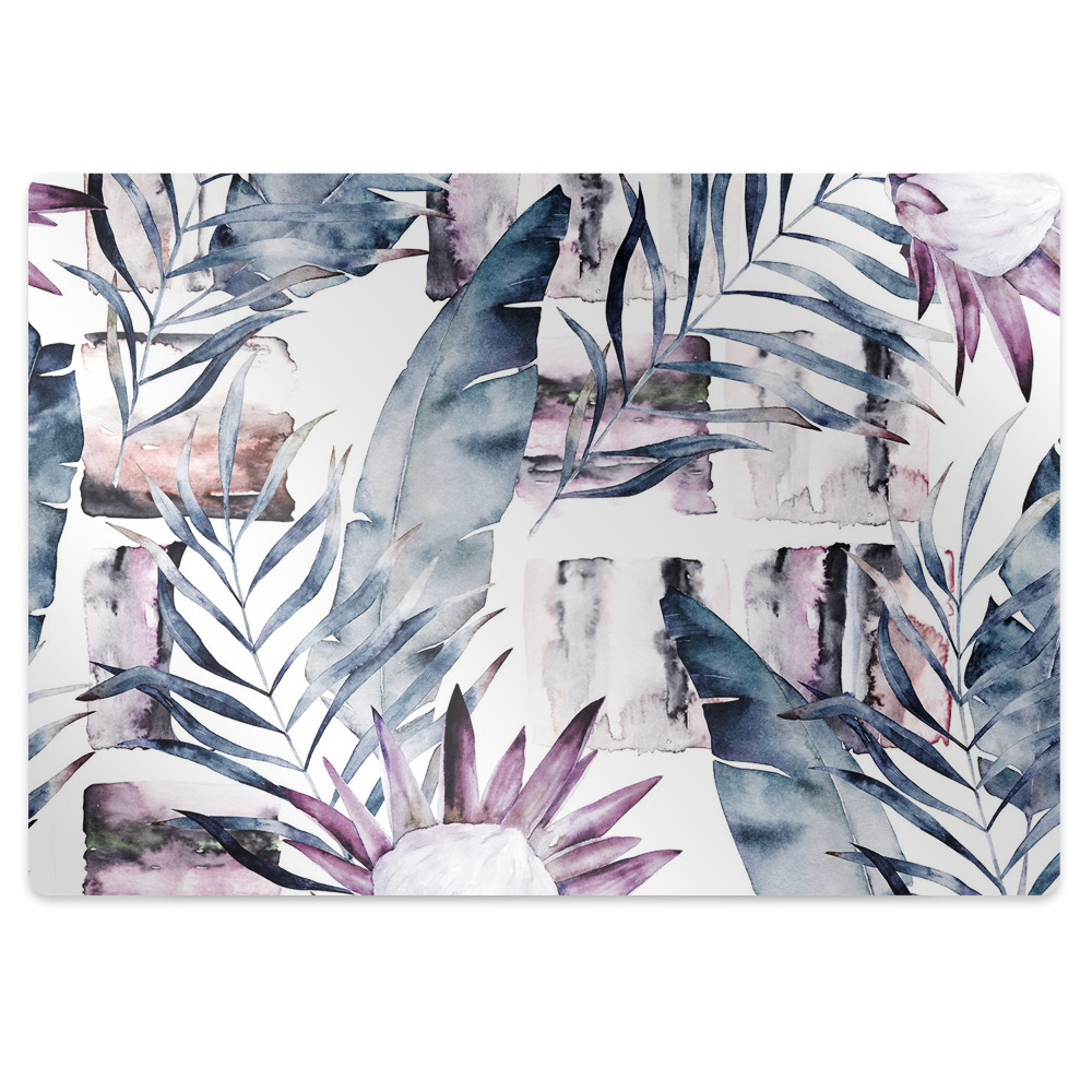 Mata pod fotel biurowy Marmurowe kwiatki