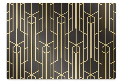 Mata pod fotel biurowy Żółty wzór