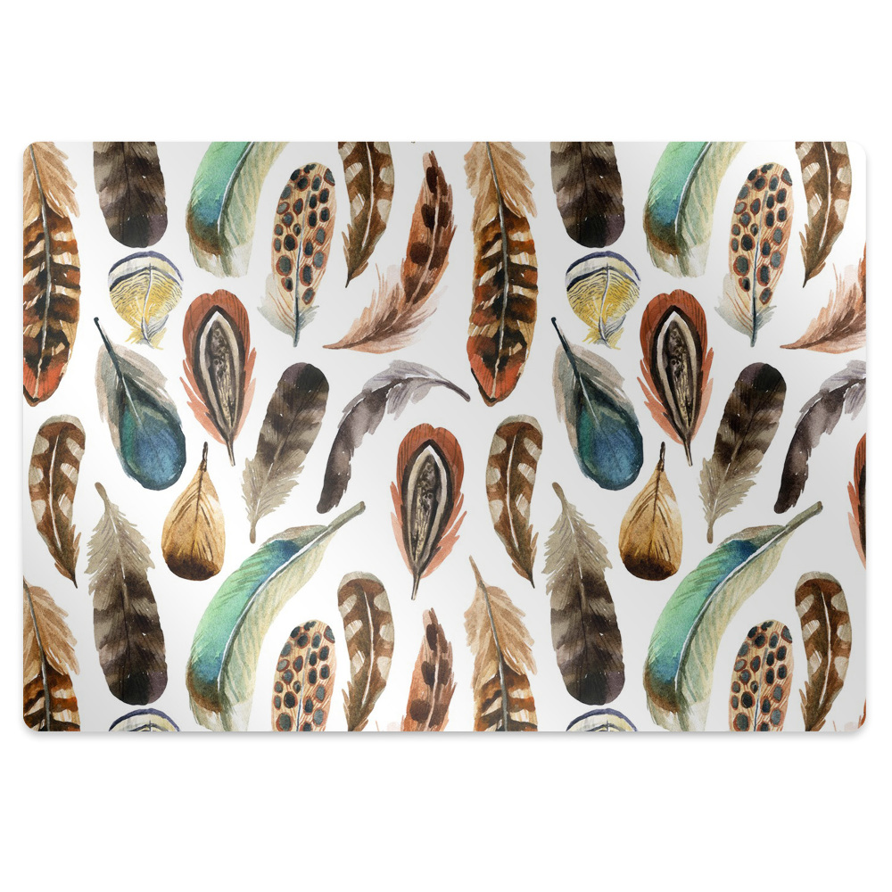 Dywanik pod krzesło obrotowe Malowane pióra