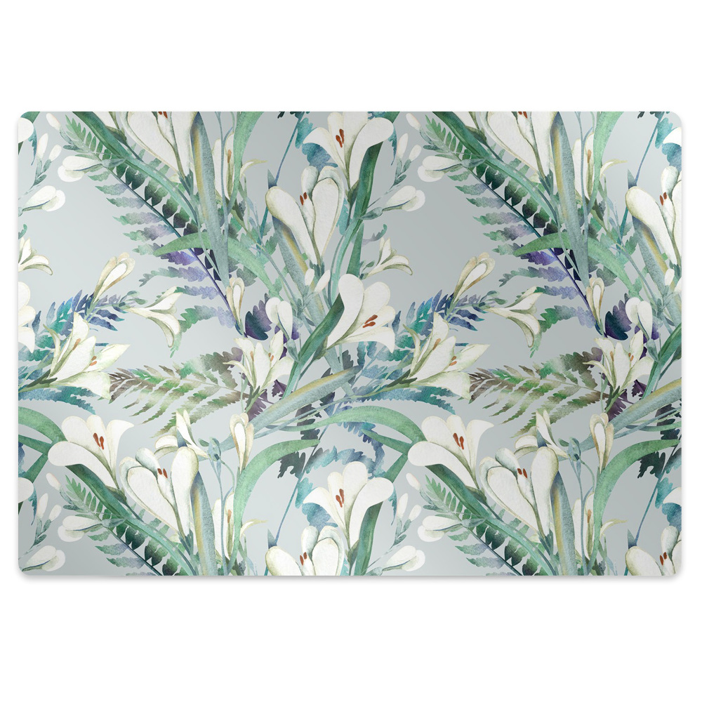 Mata pod krzesło biurowe Wiosenne krokusy