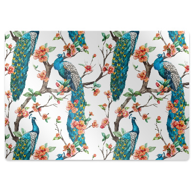 Dywanik pod fotel gamingowy Barwny paw