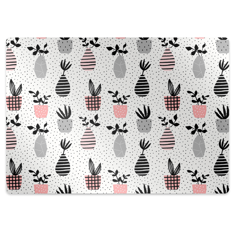 Mata pod krzesło Kwiatki w wazonach