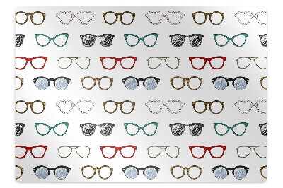 Mata pod krzesło Vintage z okularami