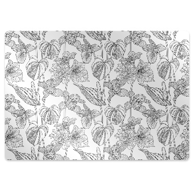 Mata ochronna na podłogę Kwiatki kontury