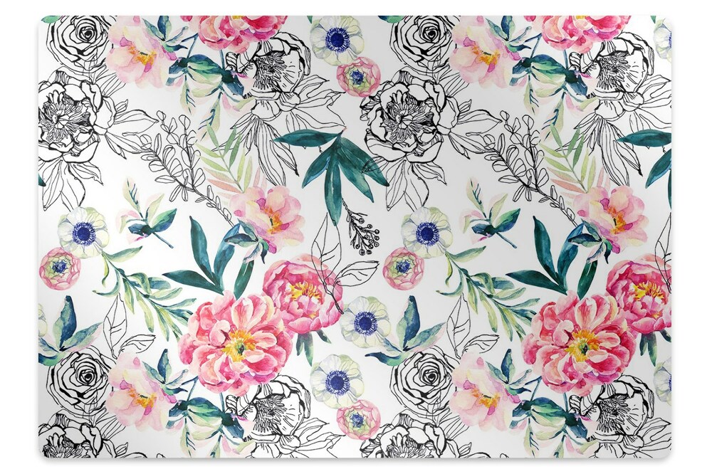 Mata pod krzesło Kwitnące rośliny