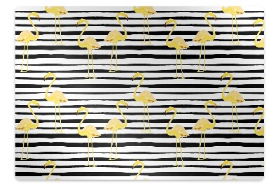 Mata pod krzesło Złote piękny ptaki