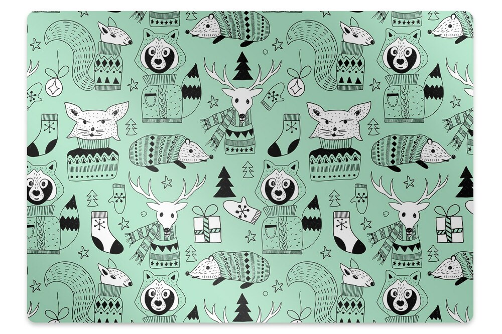 Ochraniacz podłogi pod krzesło Zwierzęta w skandynawskim stylu