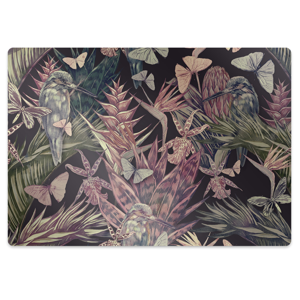 Mata ochronna pod krzesło Roślinność na czarnym tle