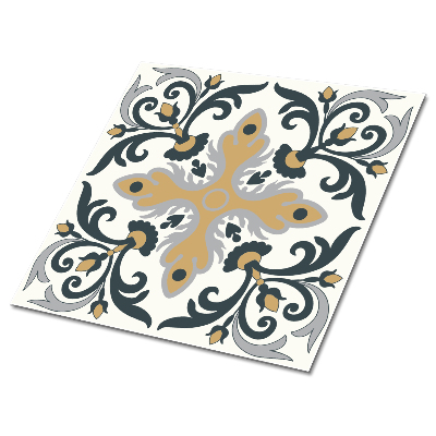 Samoprzylepne płytki na podłogę Rośliny w etnicznym stylu