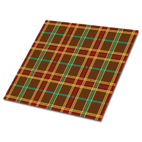 Samoprzylepne płytki na podłogę Brązowa krata