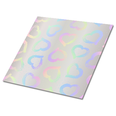 Samoprzylepne płytki na podłogę Nowoczesne serduszka