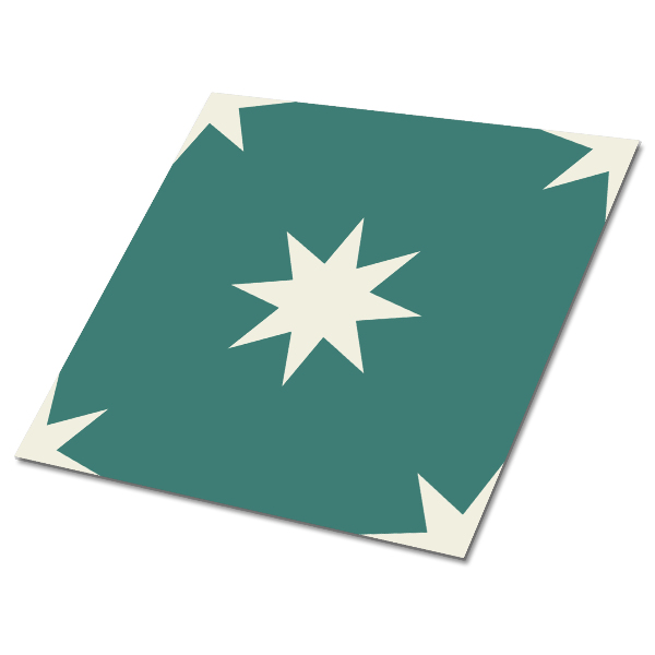 Samoprzylepne kafelki pcv Turkusowa gwiazda