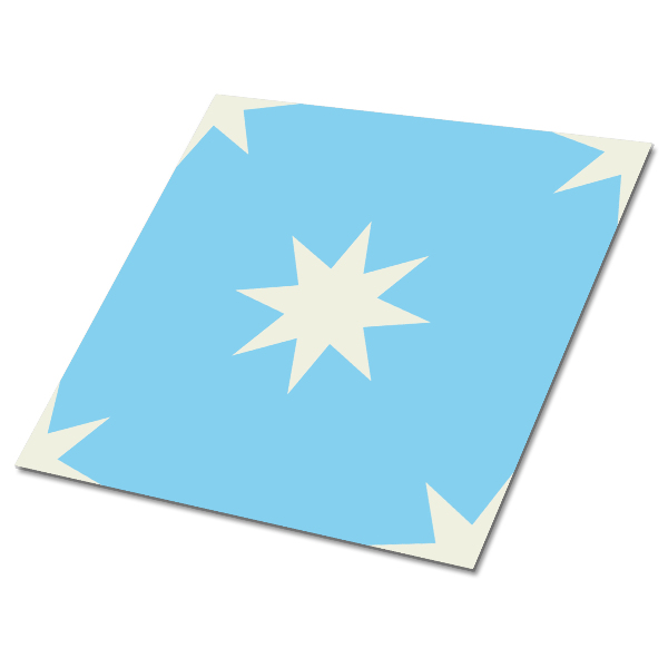 Samoprzylepne płytki na podłogę Błękitne gwiazdki