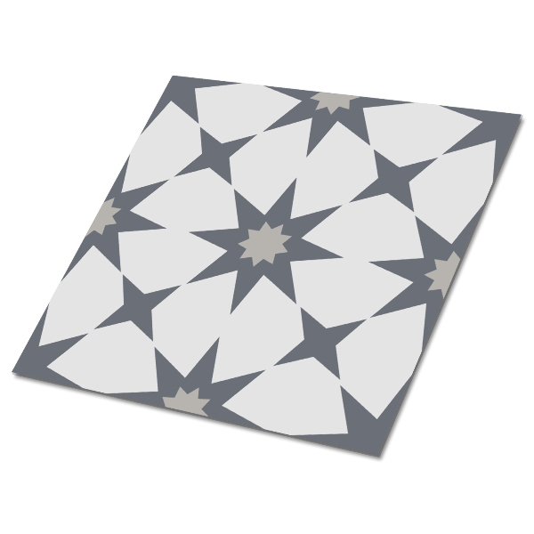 Samoprzylepne płytki pcv Popielate gwiazdki