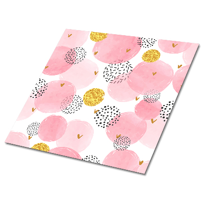 Samoprzylepne płytki na podłogę Różowe kule