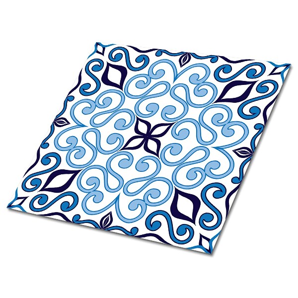 Samoprzylepne kafelki pcv Niebieski arabski wzór