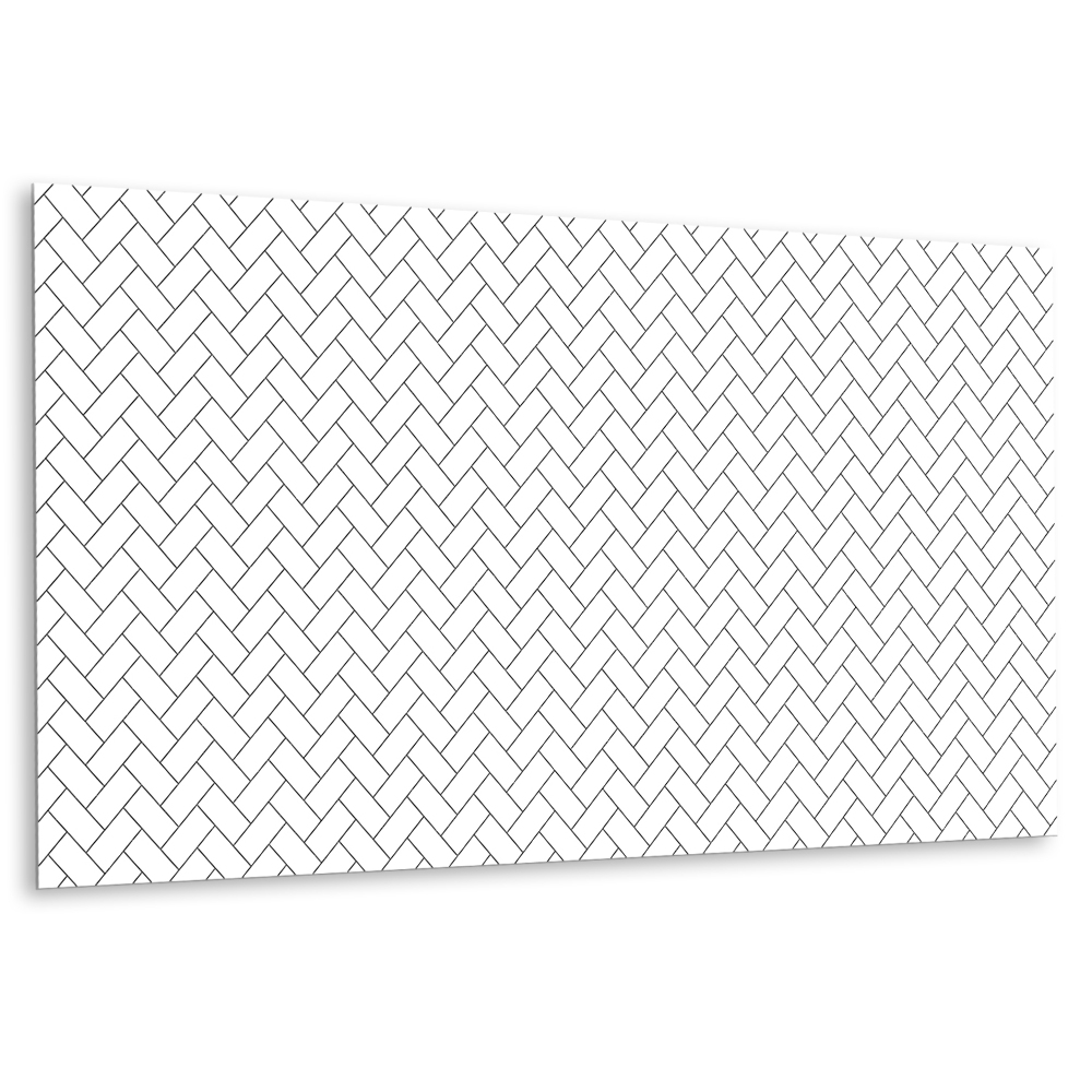 Okładzina ścienna winylowa z motywem białej jodełki