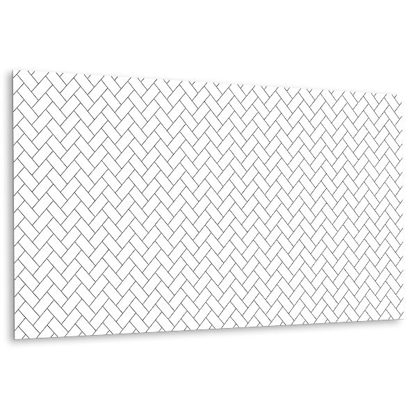 Okładzina ścienna winylowa z motywem białej jodełki