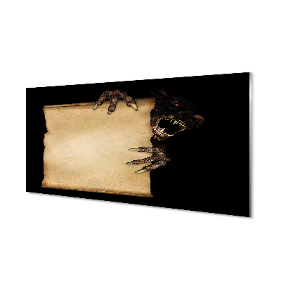 Obraz na szkle Kartka straszna postać Czupakabra