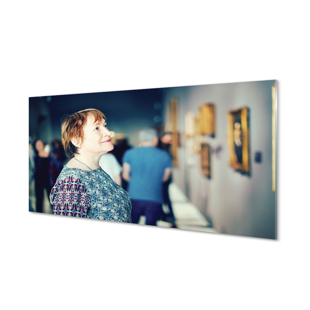 Obraz na szkle Ludzie galeria sztuki