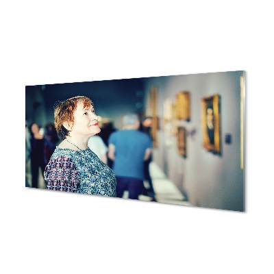 Obraz na szkle Ludzie galeria sztuki