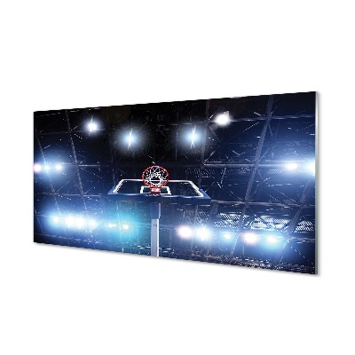 Obraz na szkle Kosz do koszykówki światła