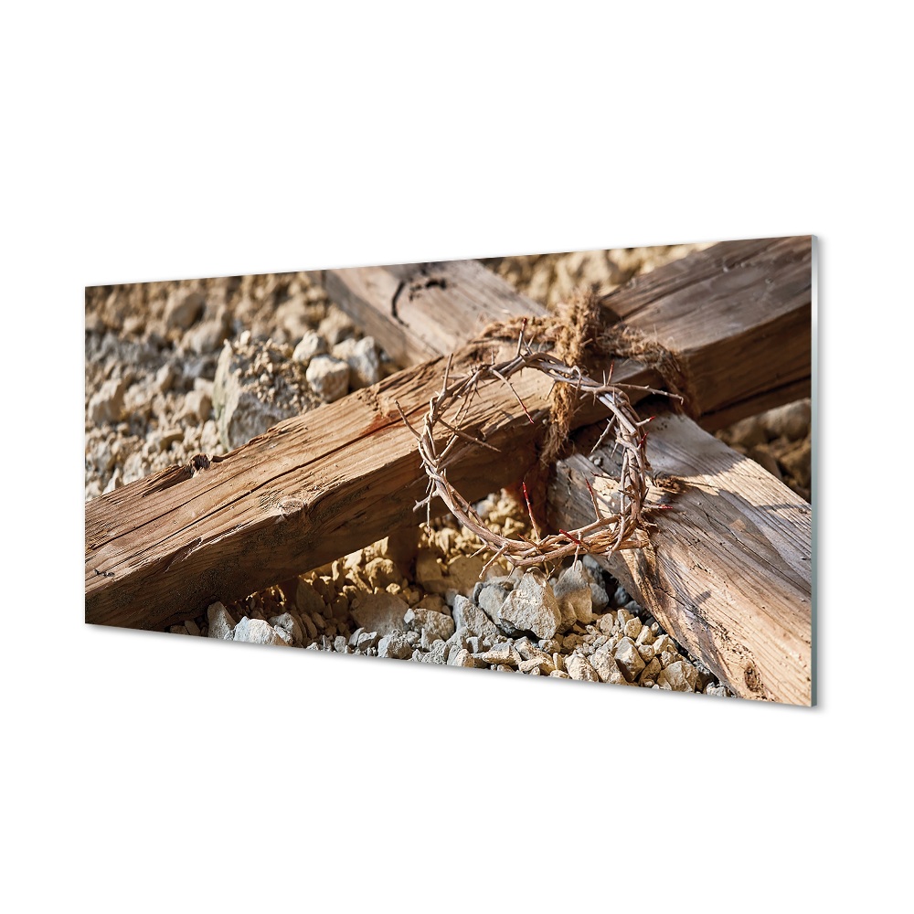 Obraz na szkle Korona cierniowa na krzyżu