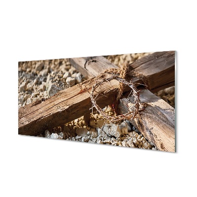 Obraz na szkle Korona cierniowa na krzyżu