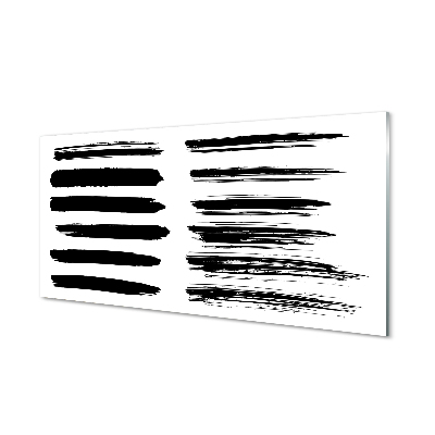 Obraz na szkle Czarne pociągnięcia pędzlem