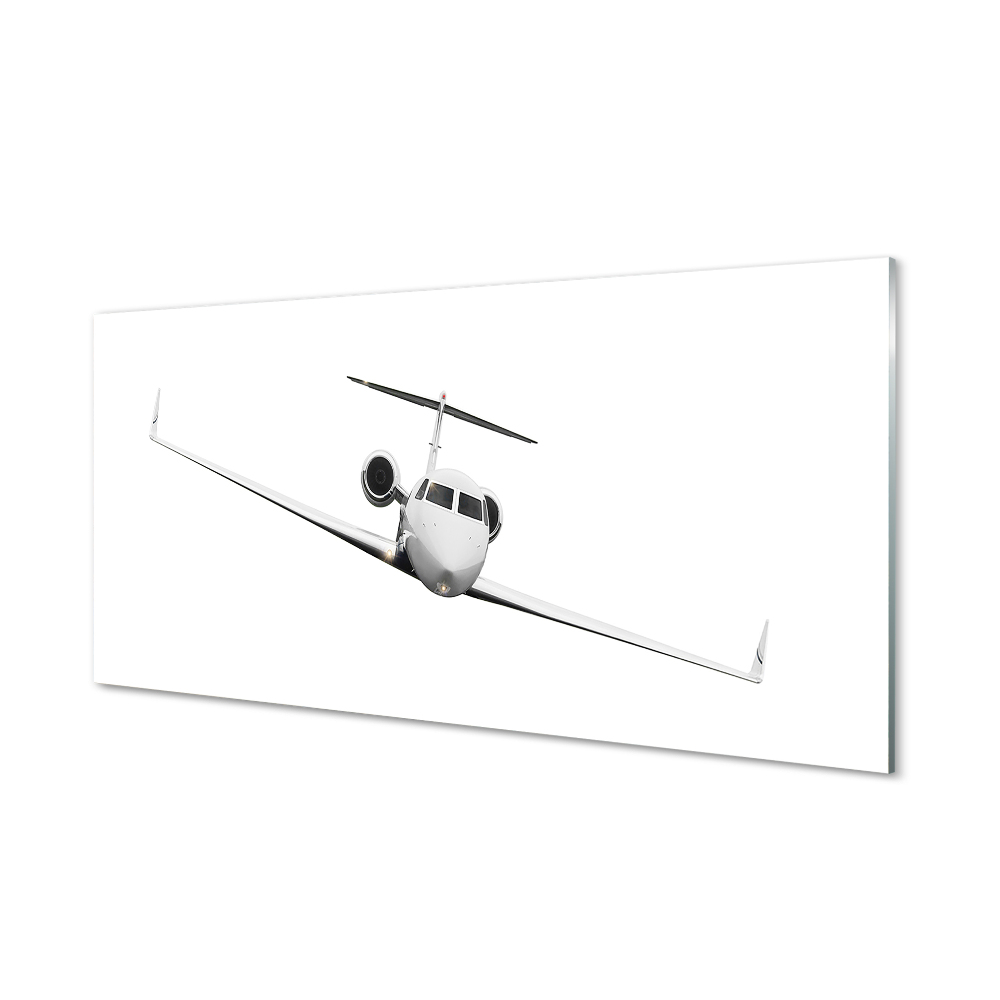 Obraz na szkle Samolot na białym tle