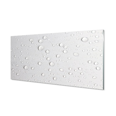 Obraz na szkle Krople woda na białym tle