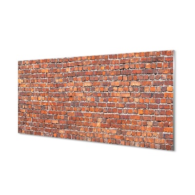Obraz na szkle Murek z czerwonej cegły
