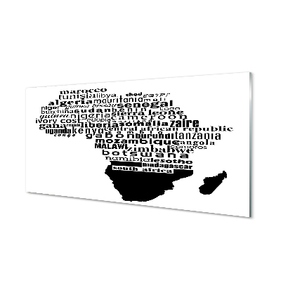 Obraz na szkle Czarno białe napisy Afryka