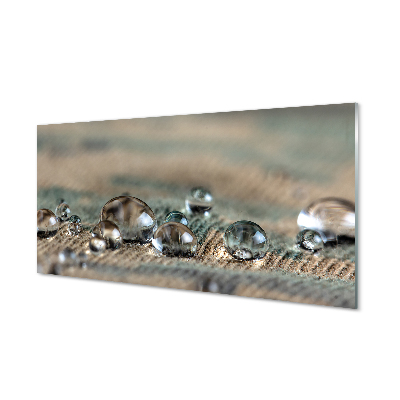 Obraz na szkle Krople makro na materiale