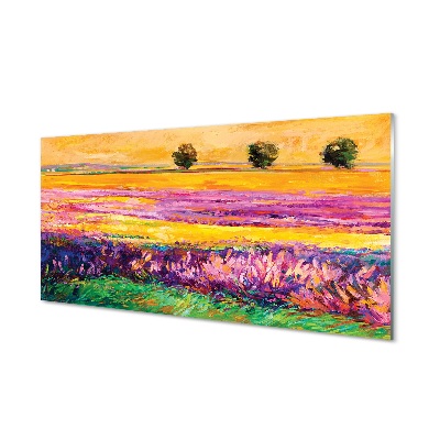 Obraz na szkle Drzewa niebo pole obraz