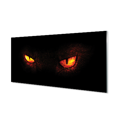 Obraz na szkle Świecące oczy czarne tło