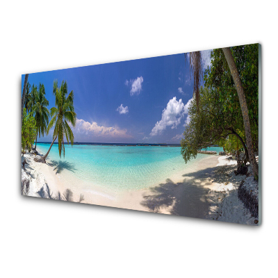 Obraz na Szkle Morze Plaża Palmy