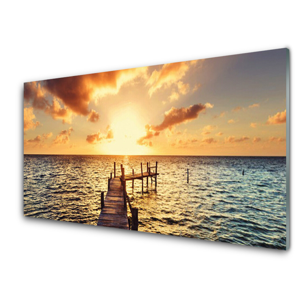 Obraz Szklany Pomost w głębi morza Zachód